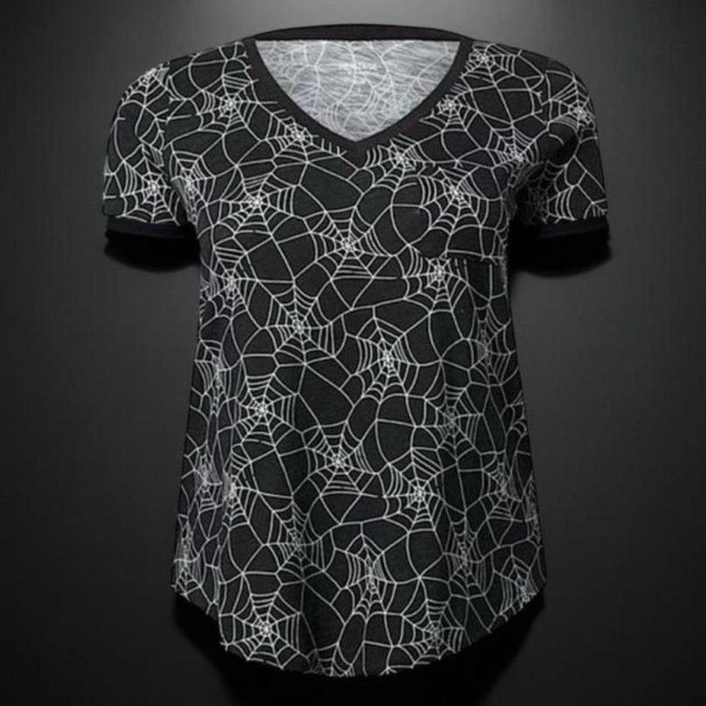 TORRID Spider Web Print Heritage Slub V-Neck Cotton‎ Tee NWT Size 2X